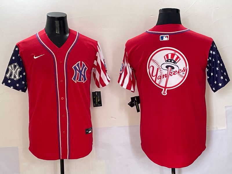 Men New York Yankees Blank Red a generation of national flags Jointly Name 2025 Nike MLB Jersey style 38